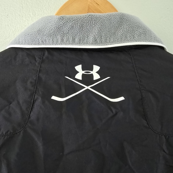 UNDER ARMOUR Jacket Mens Large Loose Track COLDGEAR Fleece Lined Pockets - Picture 11 of 15